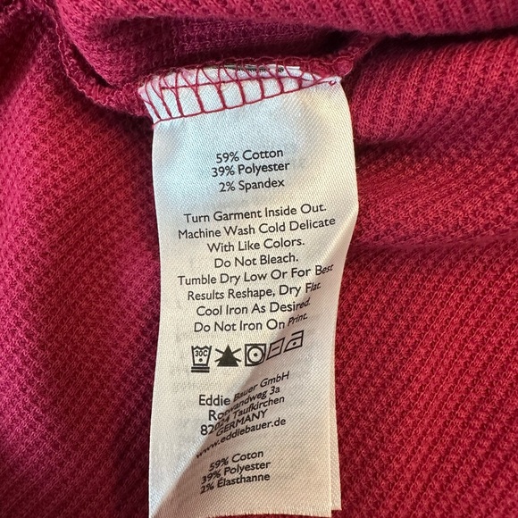 ☀️ NWOT EDDIE BAUER Waffle-Knit Raglan Long Sleeve Crew - Picture 9 of 10